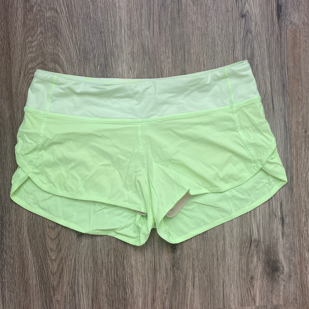 Lululemon size 6 neon green speed short